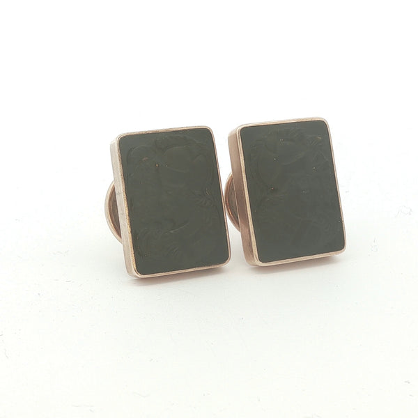 Black Onyx Soldier Cuff Links