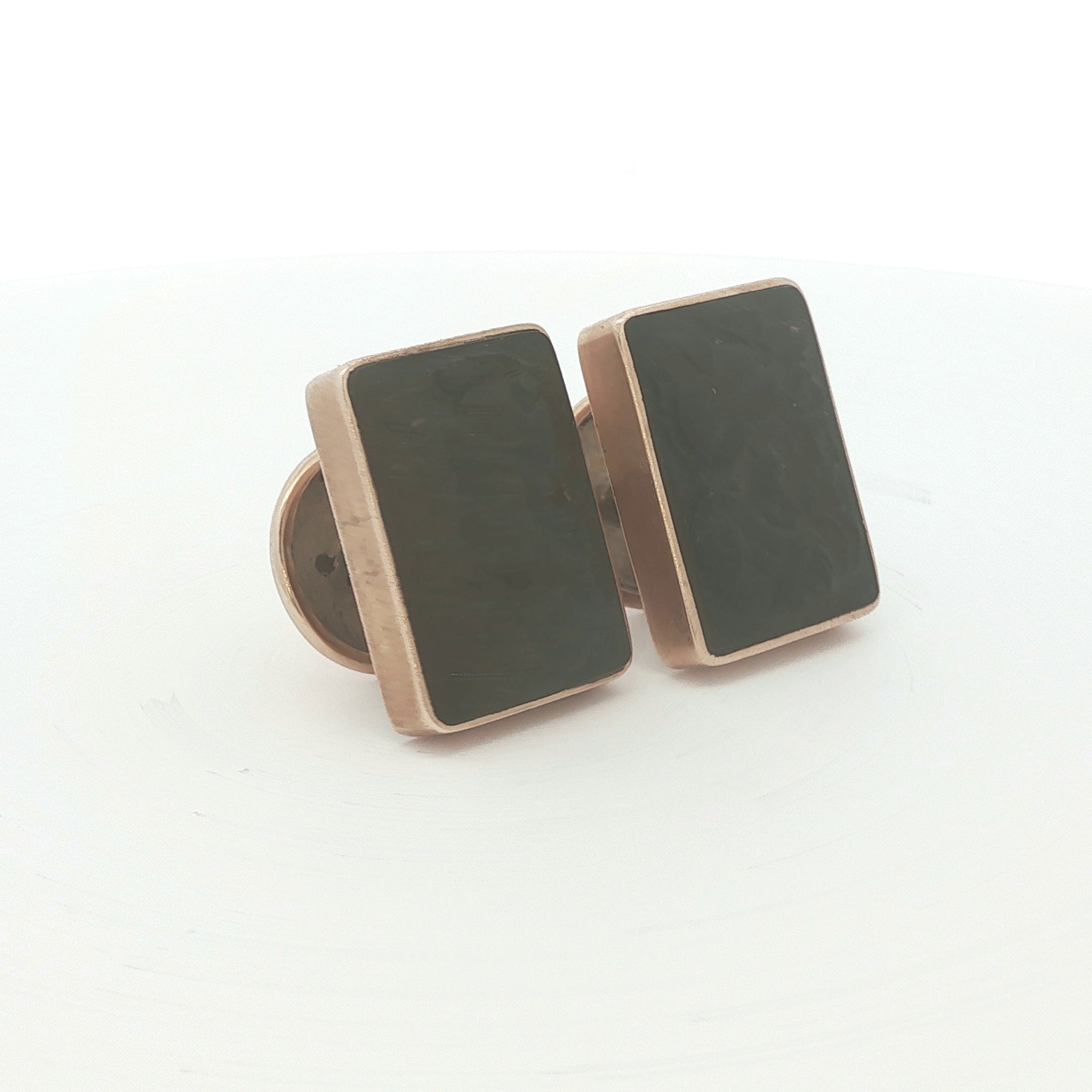 Black Onyx Soldier Cuff Links