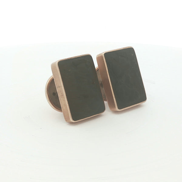 Black Onyx Soldier Cuff Links
