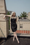 Black Strapless Mini Dress
