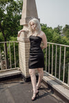 Black Strapless Mini Dress
