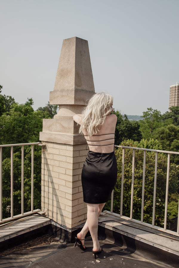 Black Strapless Mini Dress