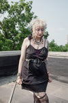 Sister of Mercy Black and Maroon Slip Dress