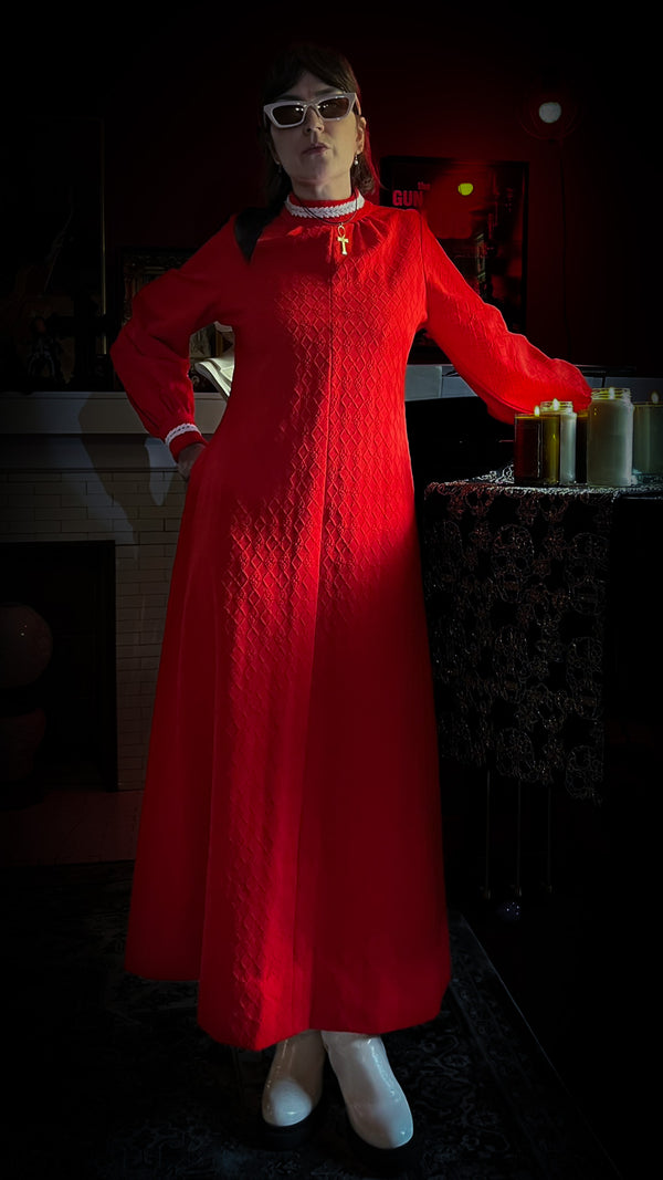 Vintage Red Maxi Dress