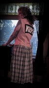Black Plaid Midi Skirt