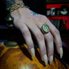 Italian Painted Portrait of a Lady Ring