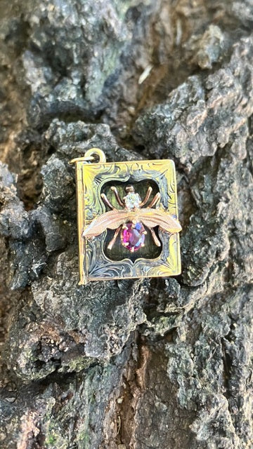 Upcycled Bug Book Charm