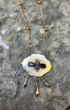 Victorian Upcycled Garnet Gold Filled Necklace
