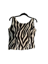Brown and White Zebra Top