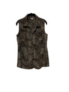 Leopard Print Sleeveless Blouse