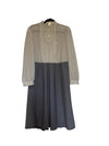 Vintage White and Gray Dress