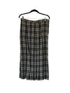 Black Plaid Midi Skirt
