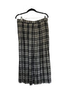 Black Plaid Midi Skirt