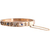 Gold Filled Pearl and Synthetic Sapphire Bangle