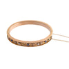 Gold Filled Pearl and Synthetic Sapphire Bangle