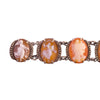 Sterling Silver Marcasite Shell Cameo Bracelet