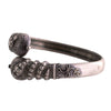 Antique 800 Silver Snake Coil Cuff Bracelet