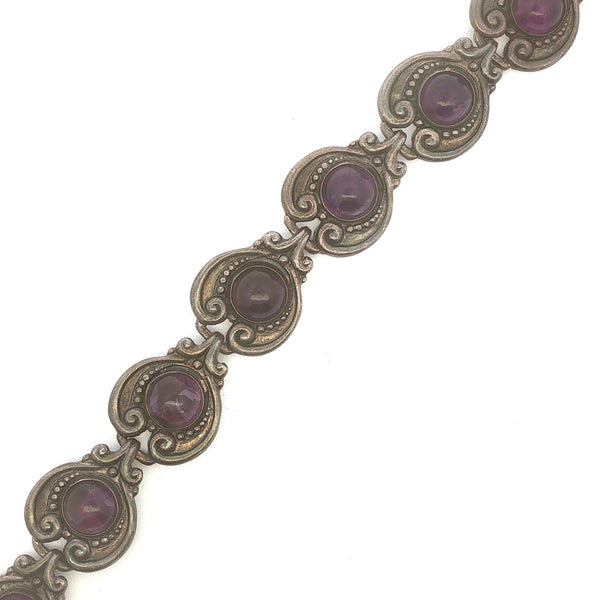 Taxco Sterling Amethyst Bracelet