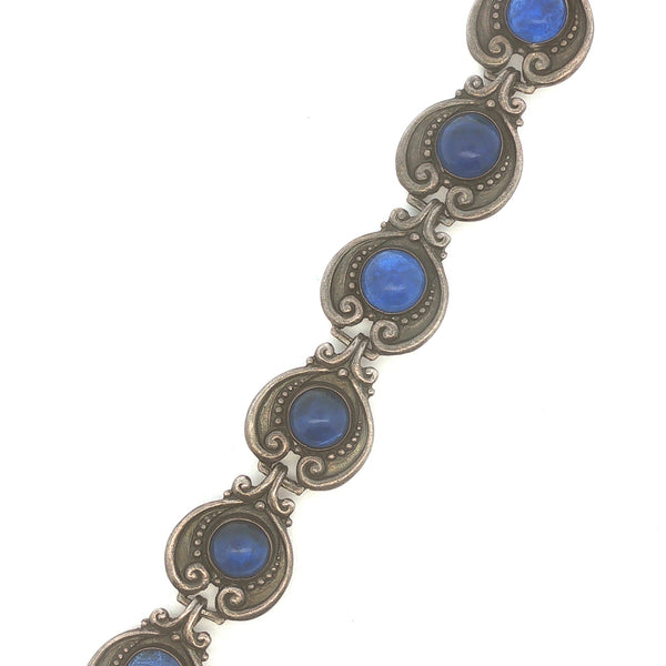 Taxco Sterling Blue Cabochon Bracelet
