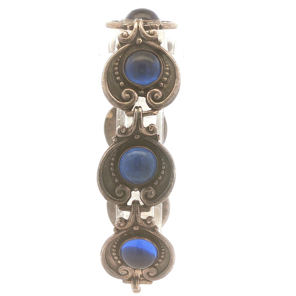 Taxco Sterling Blue Cabochon Bracelet