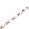 David-Andersen White Enameled Flower Link Bracelet