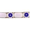 David-Andersen White Enameled Flower Link Bracelet