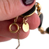 Gold Filled Onyx Link Bracelet