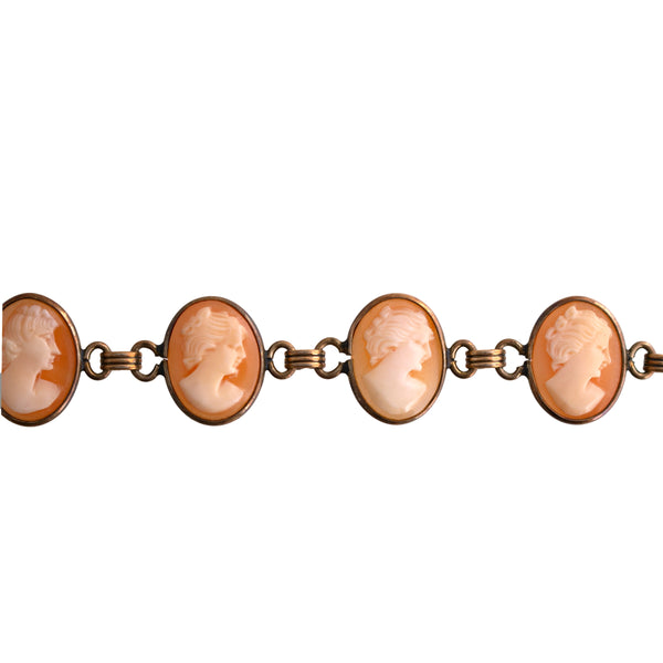 Vintage Cameo Link Bracelet