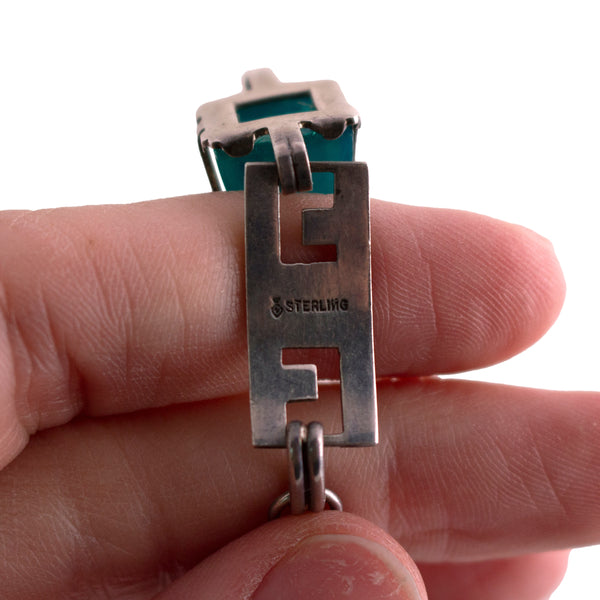 Art Deco Enamel and Glass Bracelet