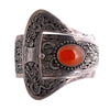 Sterling Silver Carnelian Buckle Bracelet