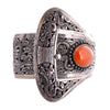 Sterling Silver Carnelian Buckle Bracelet