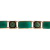 David Andersen Green and Black Enamel Bracelet