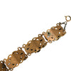 Antique Brass Flying Serpent Art Glass Bracelet