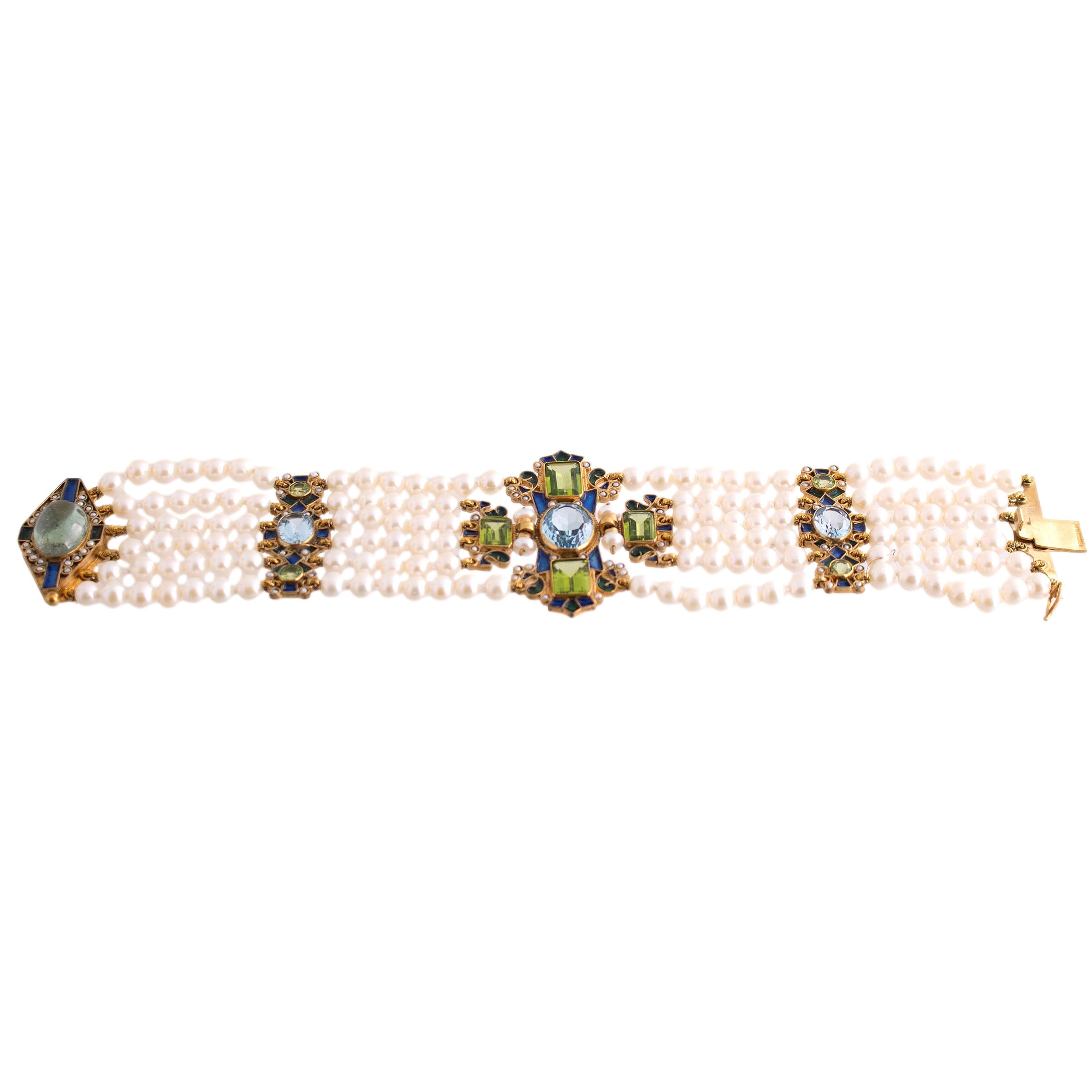 Percossi Papi Multi Row Pearl Bracelet