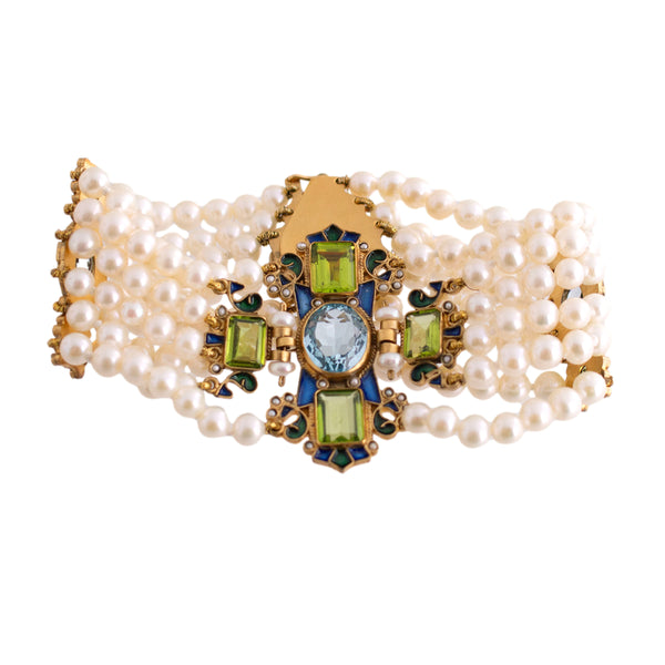 Percossi Papi Multi Row Pearl Bracelet