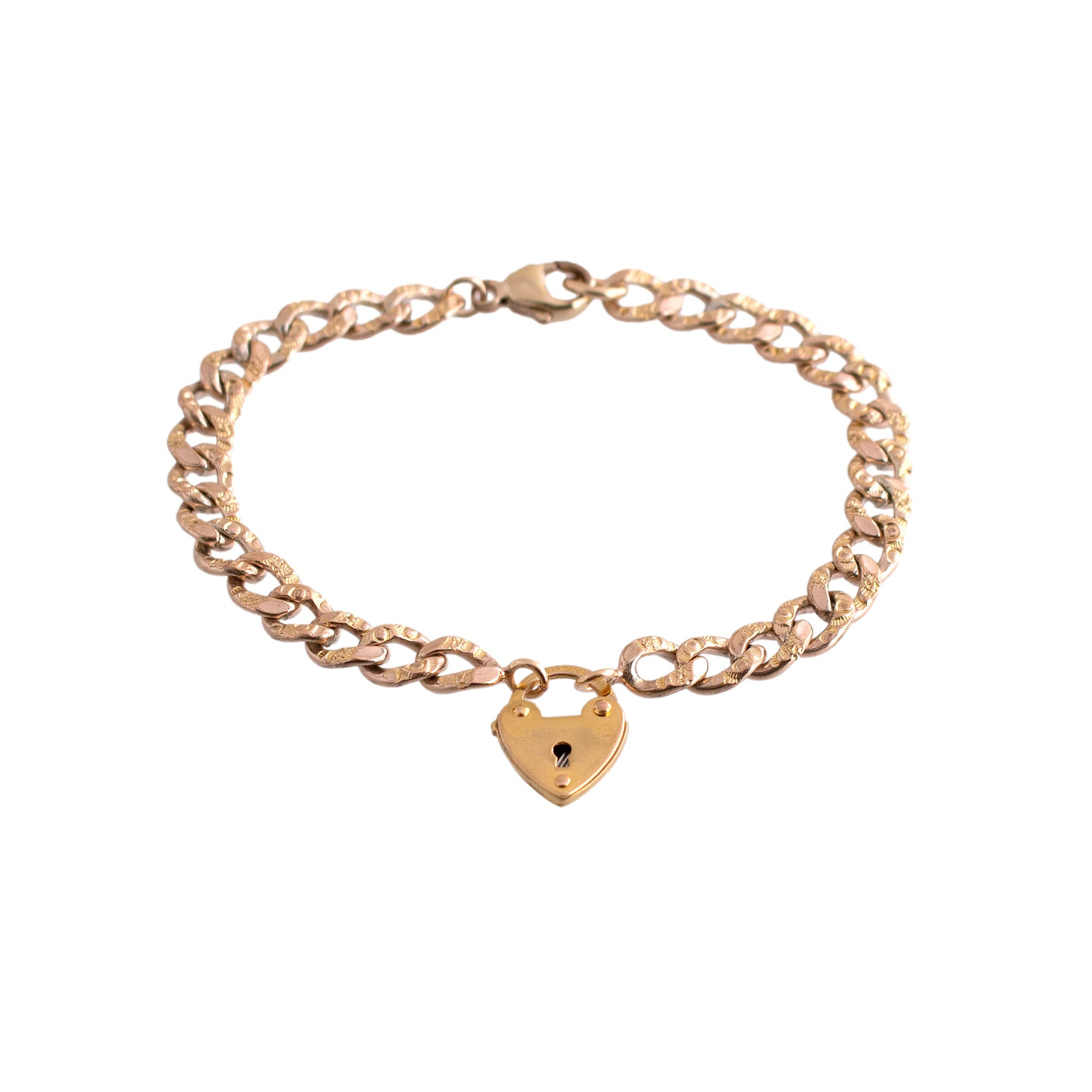 Gold Filled Heart Lock Bracelet