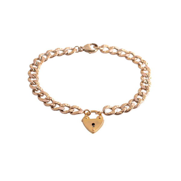 Gold Filled Heart Lock Bracelet