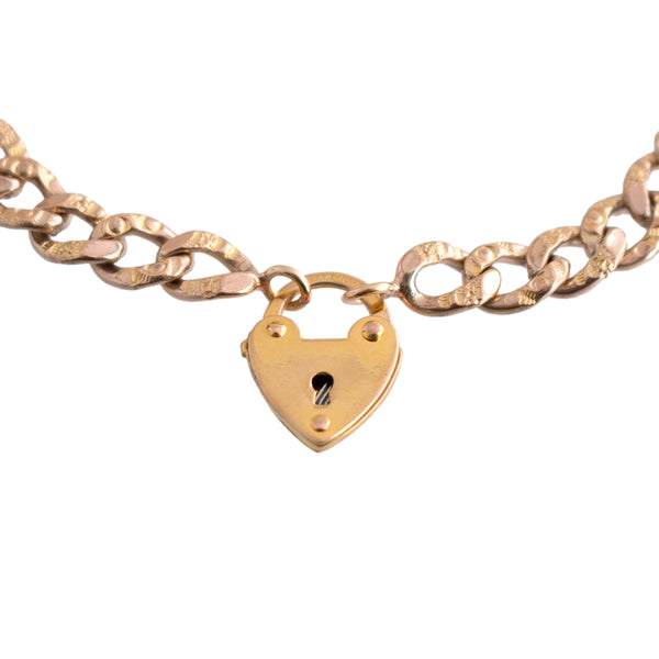Gold Filled Heart Lock Bracelet