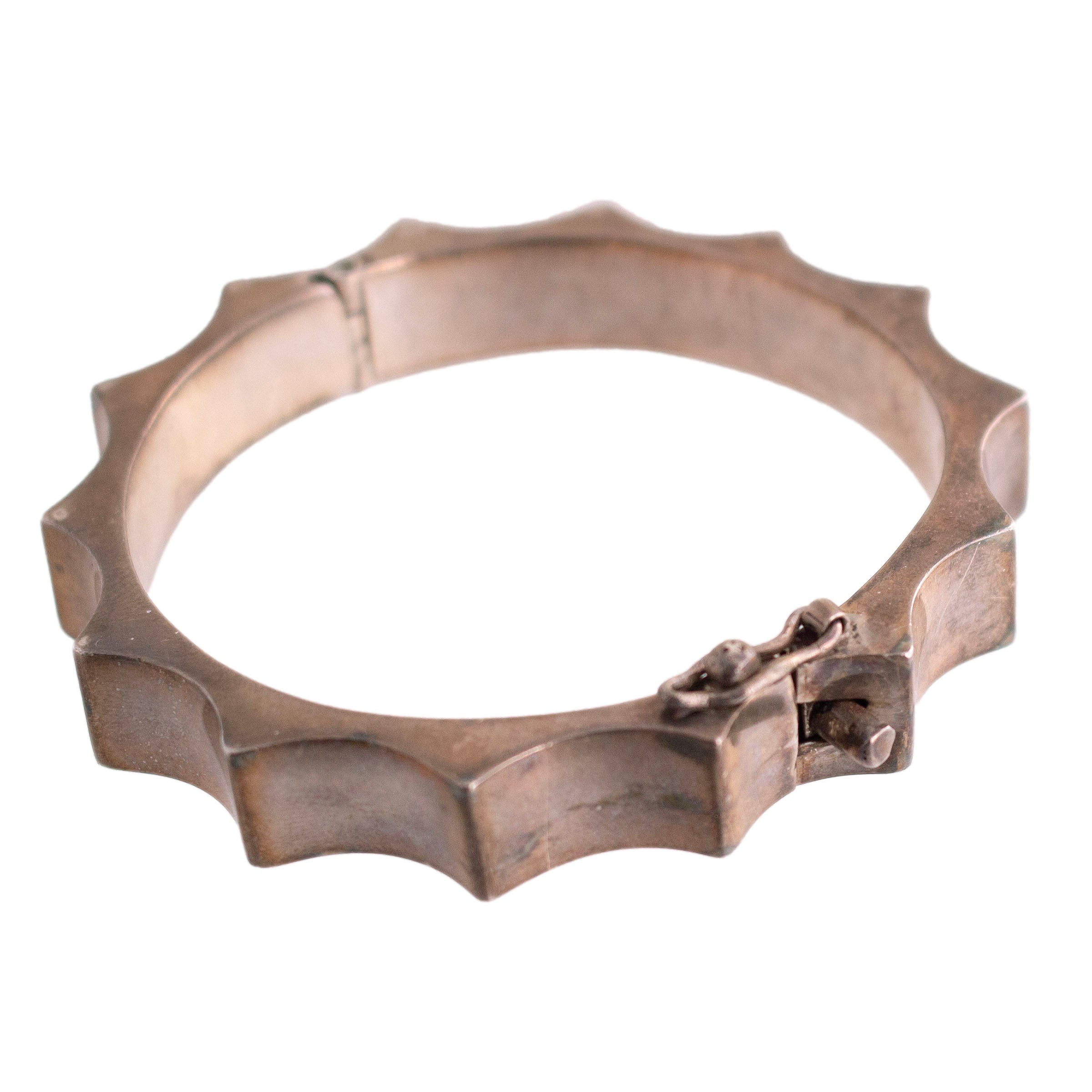Sterling Pointed Bangle Bracelet