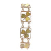 Vintage Sterling Connemara Marble Shamrock Bracelet