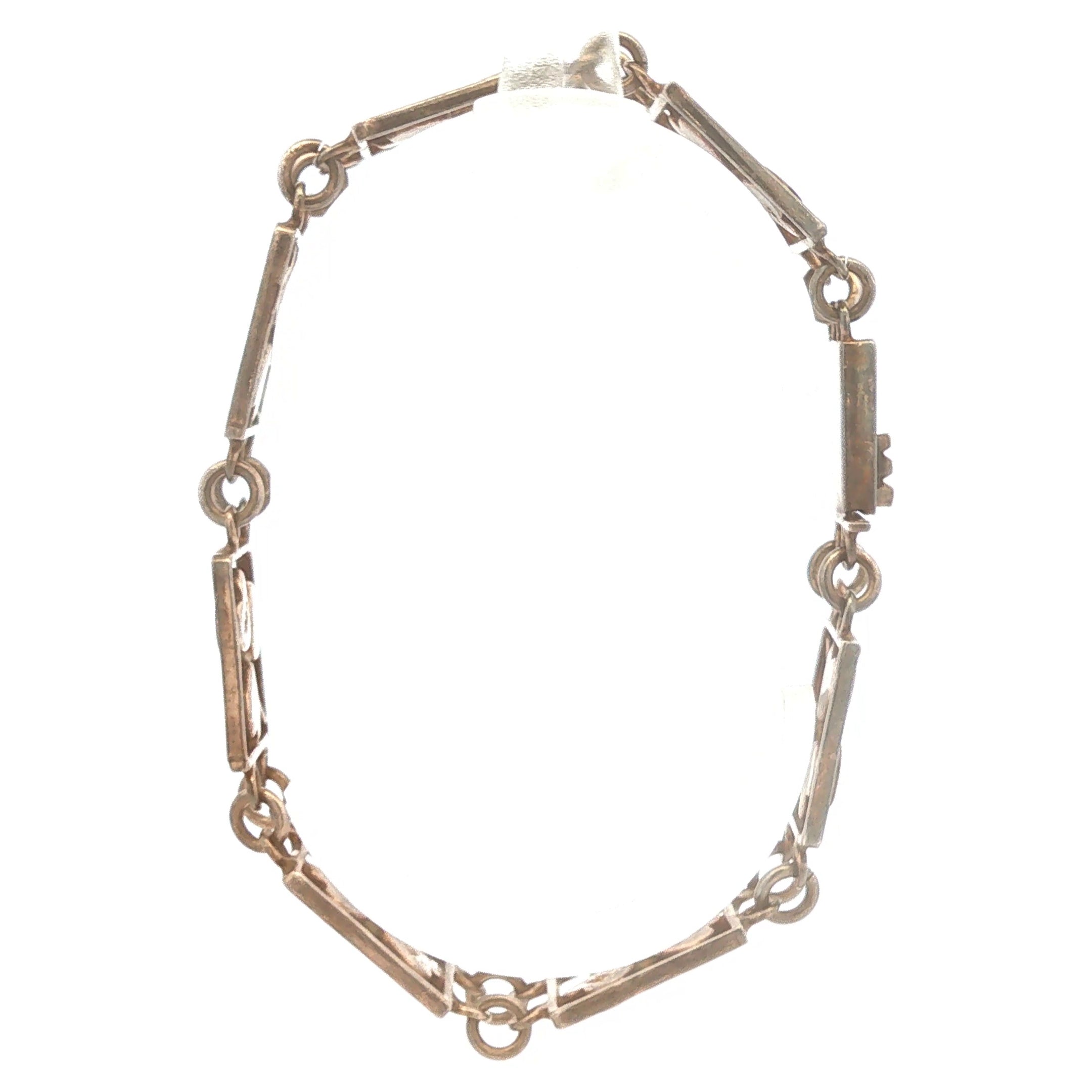 Vintage Sterling Connemara Marble Shamrock Bracelet