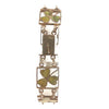 Vintage Sterling Connemara Marble Shamrock Bracelet