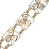 Vintage Sterling Connemara Marble Shamrock Bracelet