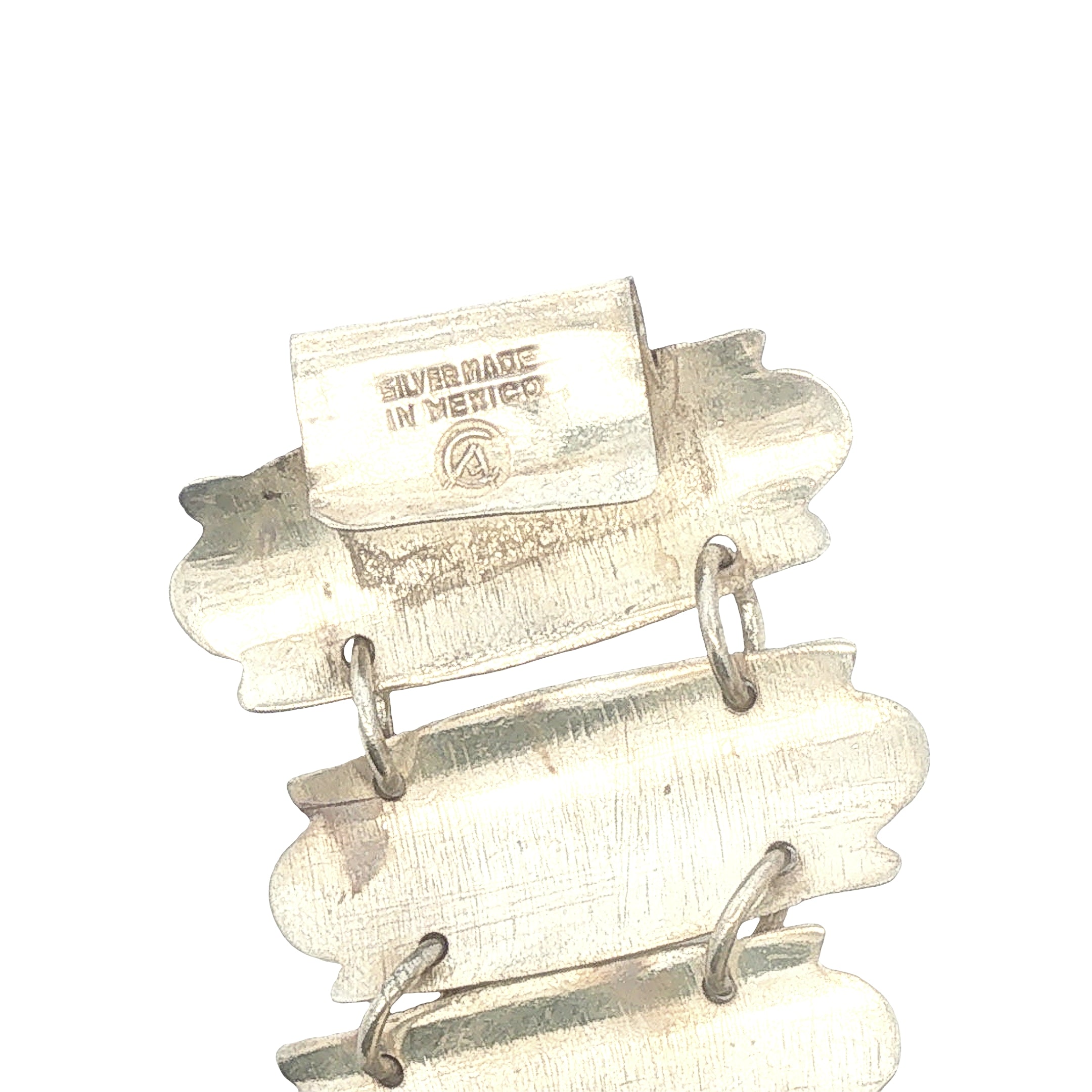 Mexican Silver Bubble Link Bracelet