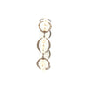 Sterling 3 Pearl Decorative Link Bracelet