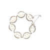 Sterling 3 Pearl Decorative Link Bracelet