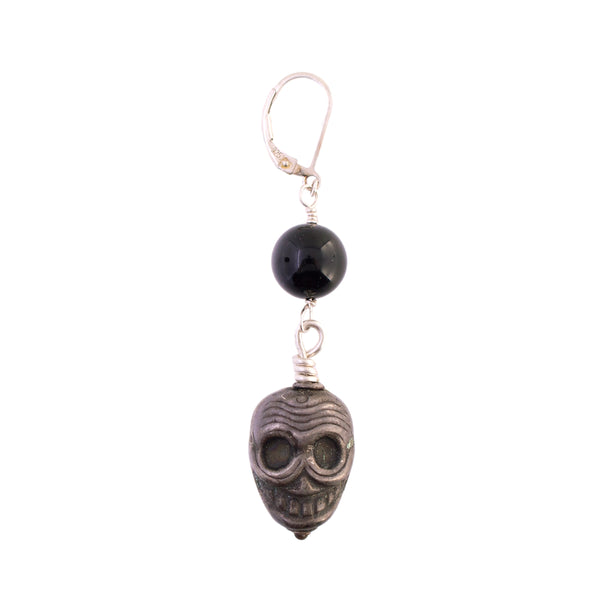 Single Skull Dangle Earring