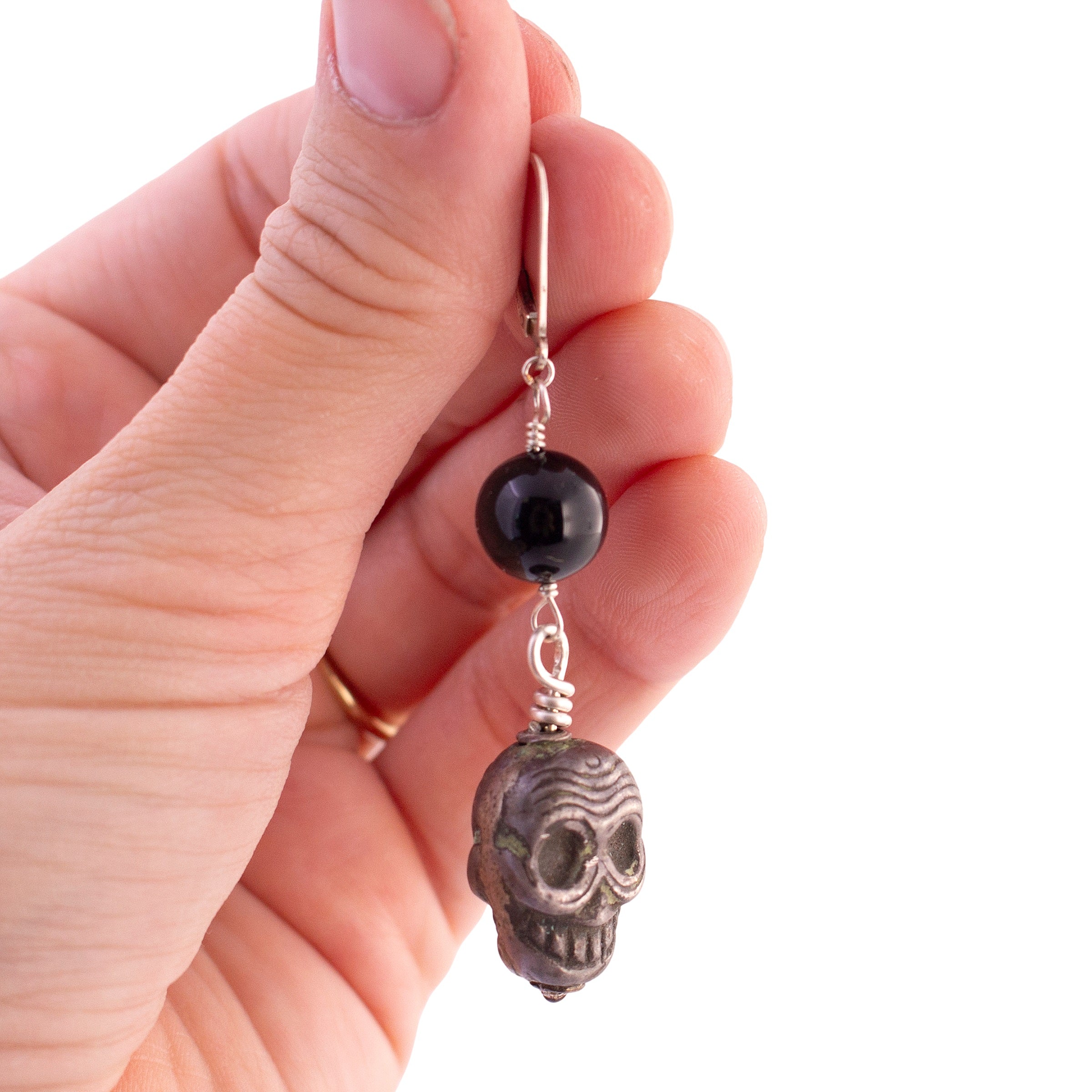 Single Skull Dangle Earring