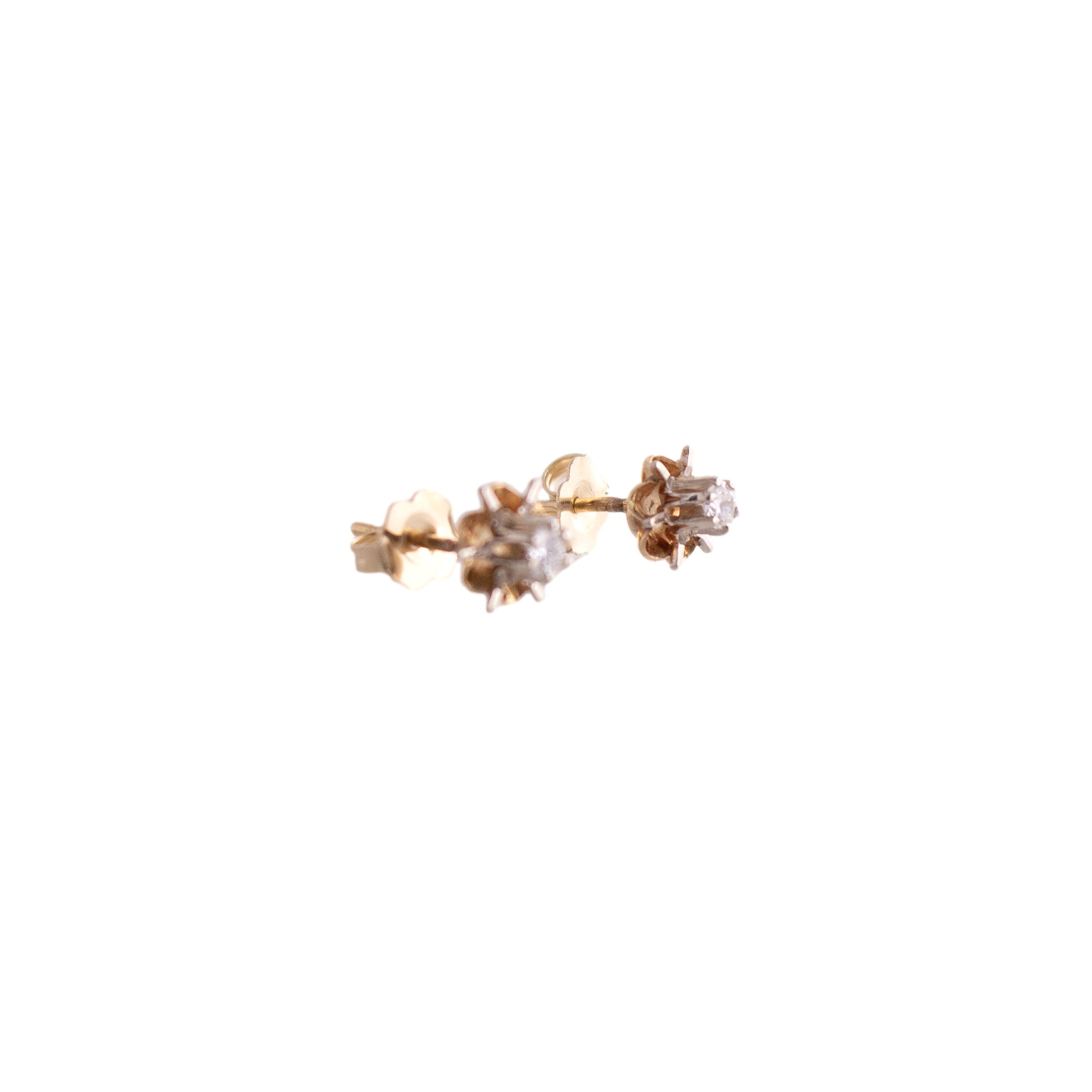 Diamond Buttercup Stud Earrings