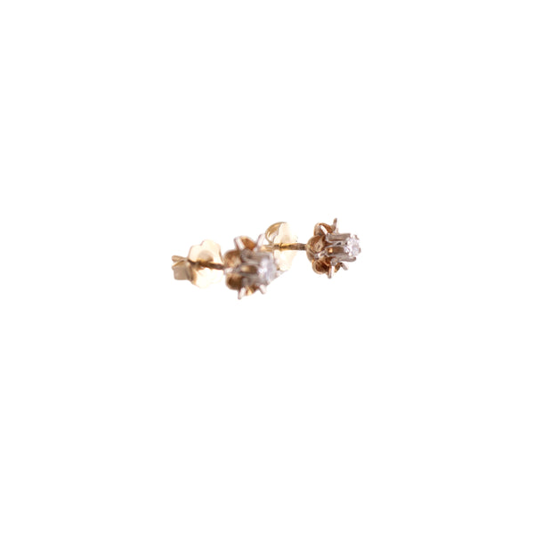 Diamond Buttercup Stud Earrings